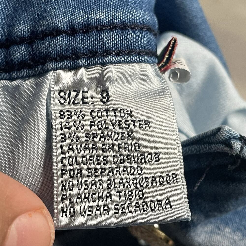 Tush Push Women’s Colombian Style Butt Lifting Jeans High-Rise Light Wash Size 9 - Picture 12 of 16
